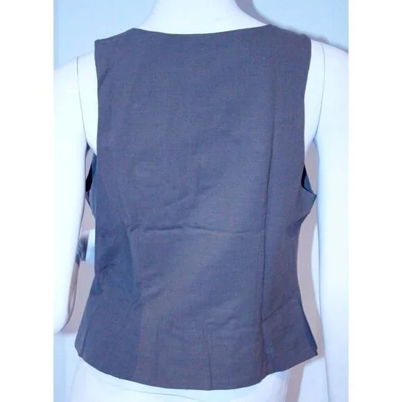 PAIGE Black Label VEST Metal CADOGEN Wool Blend Top ( L ) - Picture 3 of 4